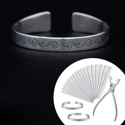 Набор заготовок для браслета из алюминия, набор для самостоятельного изготовления, изготовление ювелирных изделий и плоскогубцы для ручного творчества