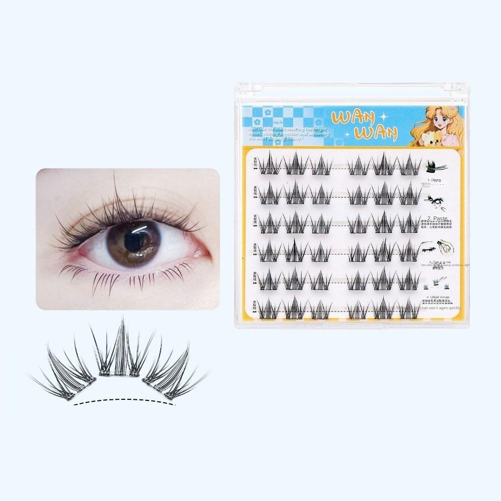 Sweet Self-adhesive Lash Clusters DIY False Eyelash Clusters Glue Free Fake Lashes  Makeup Tool