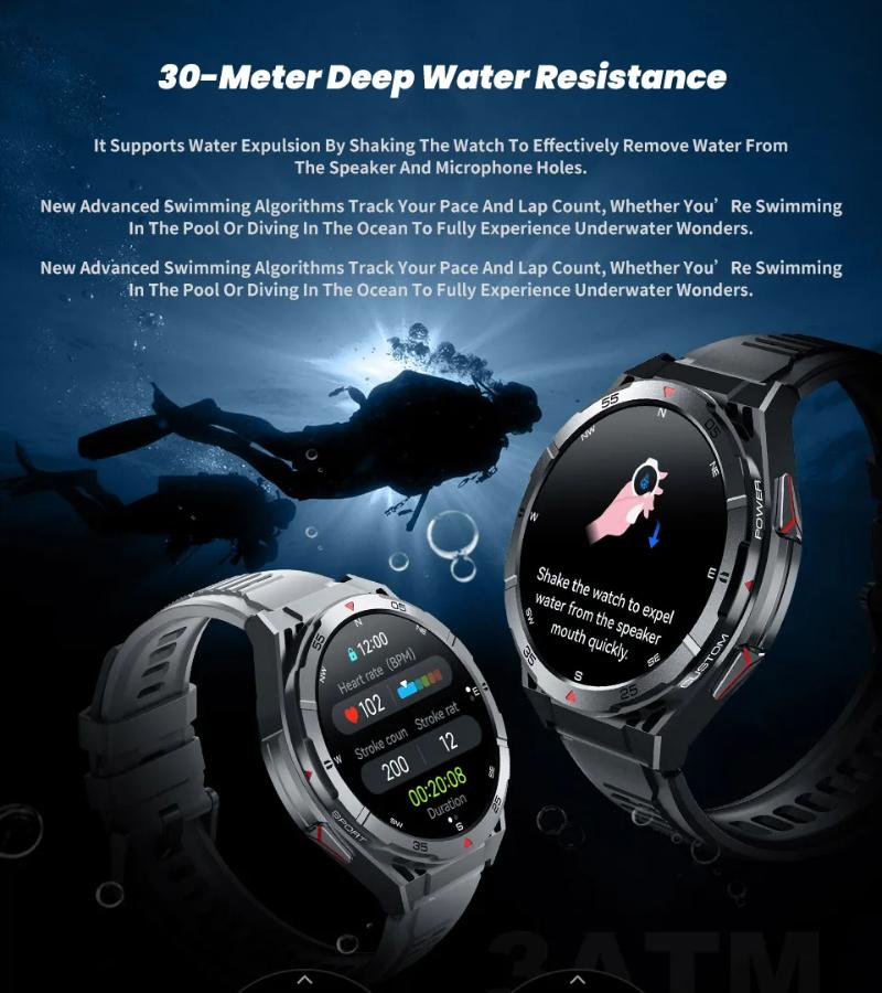 2025 Новые Премиальные GPS Смарт-часы Ультра HD AMOLED Дисплей Встроенный GPS BT Звонок 10ATM Водонепроницаемый Смарт-браслет