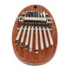 Thumb Piano 8 Keys Mini Portable Acrylic Material Decoration Gift Musical InstrumentOval Crude Wood
