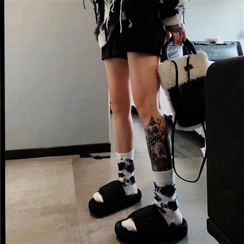 Женские белые носки Harajuku Kawaii Y2k, забавные носки, милые носки в стиле хип-хоп, мужские хлопковые носки, новинки в консервативном стиле
