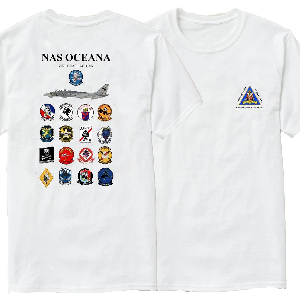 Naval F-14 Tomcat NAS Oceana D2 Squadron T-Shirt Short Sleeve Casual 100% Cotton O-Neck Summer Unisex T-shirt Size S-3XL