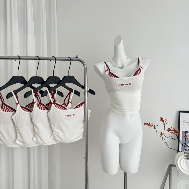 Лето 2000-х годов, верхняя одежда, кружевной клетчатый корсет, жилет из двух предметов, популярные девушки, сладкий, пряный, тонкий укороченный топ Y2k, повседневная корейская модная майка, шикарная