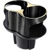 Mellbo Drink Holder Car Car Drink Holder Cup Holder Expansion Carbon Pattern Fits 64mm-100mm Diameter, Black/Gold