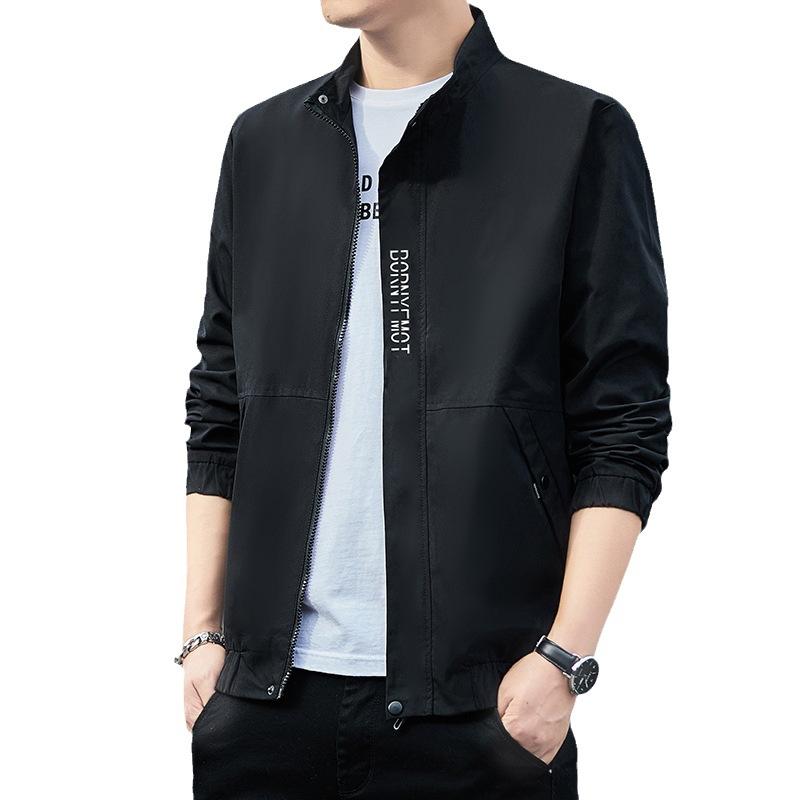 Spring and Autumn Men's Jackets, Jackets, Trendy Gowns, Stand-up Collar Outerwear, Korean Version of Youth Tops, Jackets, Men's Clothing