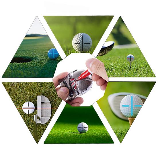 Golf Ball Line Drawing Tool Clip Triple Line Drawing Stencil Ball Liner Marker Template Portable