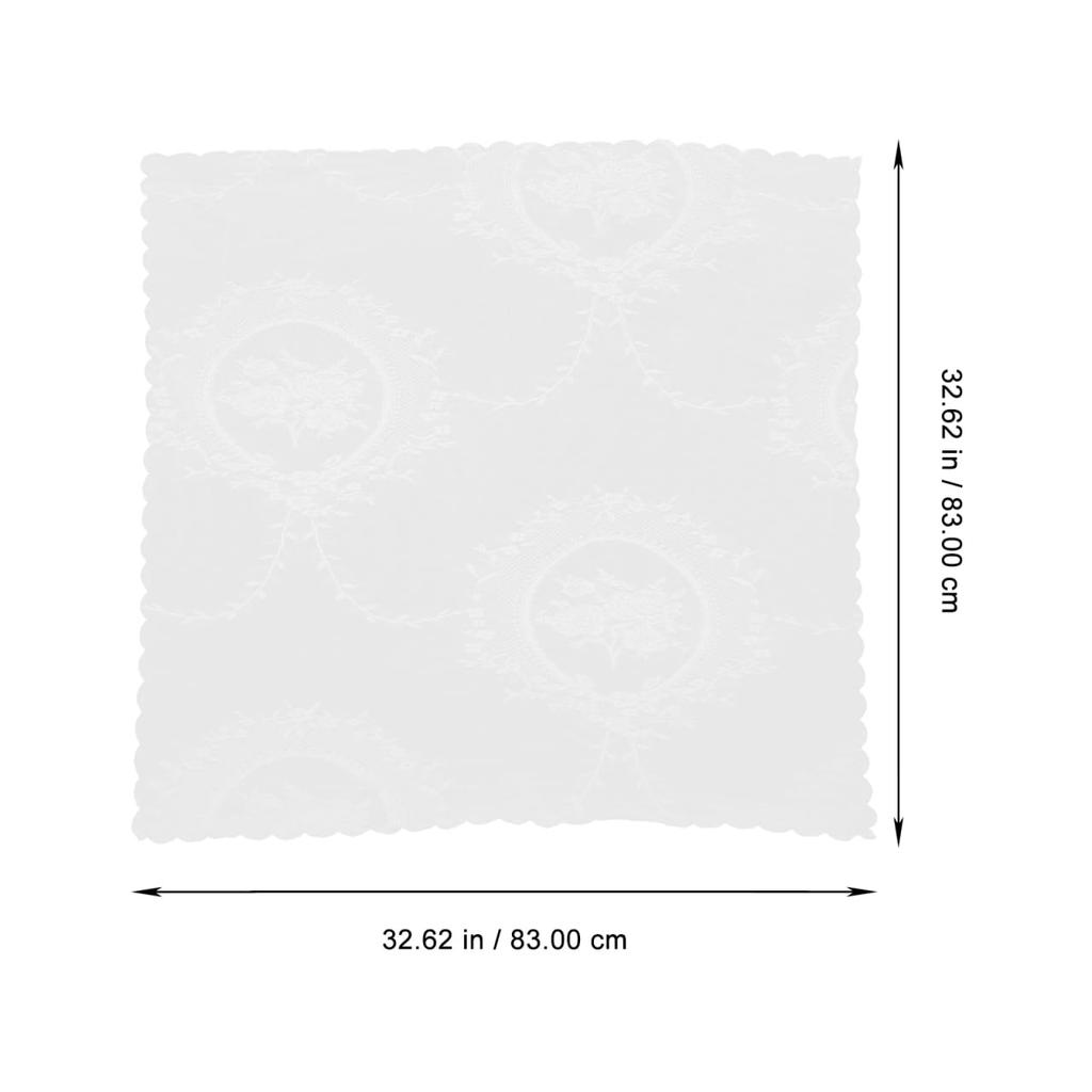 Toyvian Mirror Mirror Cover with Lace Embroidery and Floral Interior Stylish Cover, Dresser/Tabletop Pattern, Dustproof, Decor, 83x83cm,