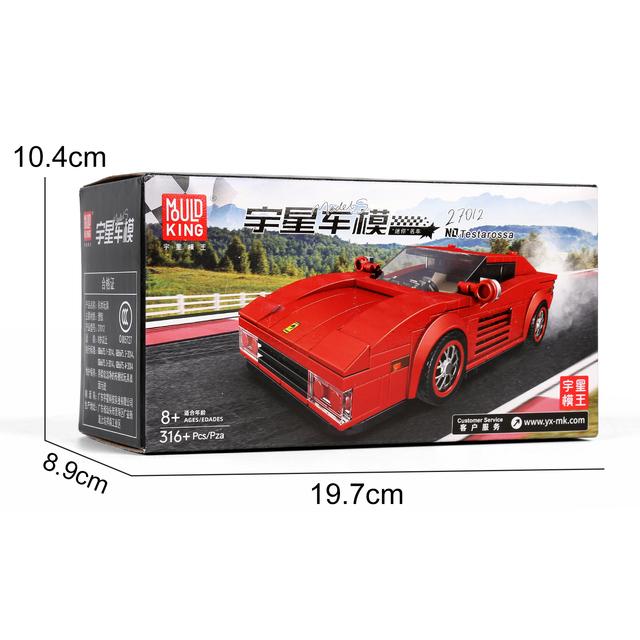 MOLD KING 27001, технические игрушки для сборки автомобилей, модель спортивного скоростного гоночного автомобиля с демонстрационной коробкой, сборочные кирпичи, рождественские подарки