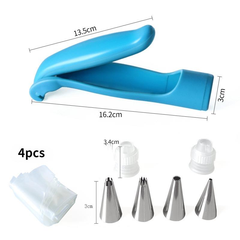 Silicone Piping Bags and Tips Set Cake DIY Decorating Kit with Stainless Steel Nozzle Reusable Silicone Pastry Baking Tool