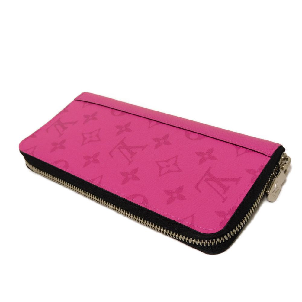 Used 12564 Zippy Wallet Vertical M30780 7940 Neon Pink New Zip Around Taiga Rama Monogram Rose Men's from Japan