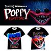 Детская футболка Poppy Playtime для мальчиков, дышащая полиэстеровая футболка Huggy Wuggy для мальчиков