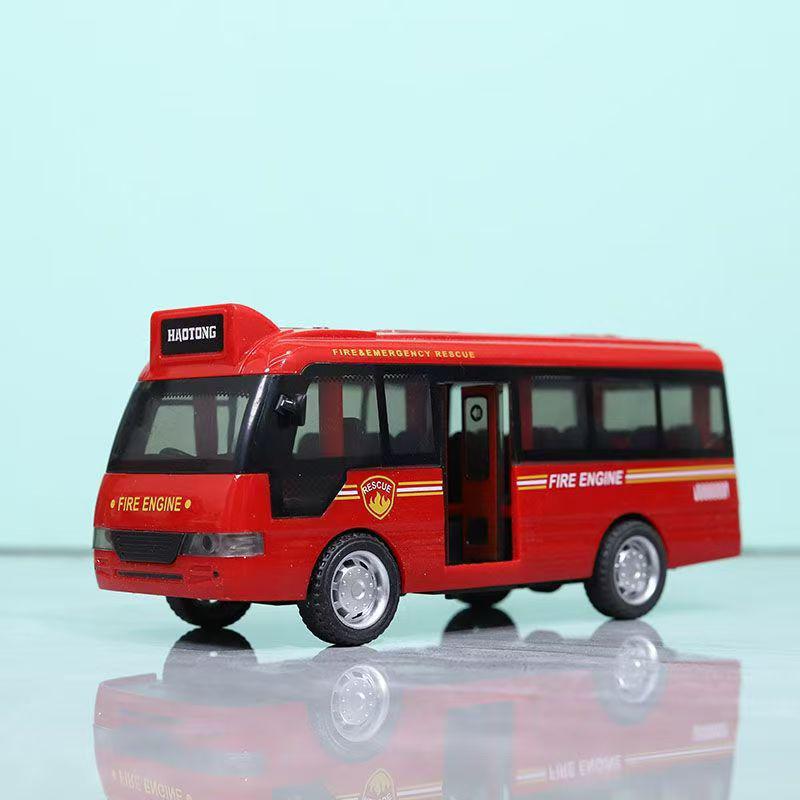 Детский двухэтажный автобус, игрушка: Кабриолет Police/Sightseeing с открывающимися дверями, звуком, светом и инерционным движением