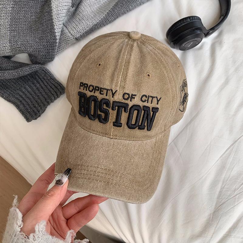 Бейсболка с вышивкой для женщин, весна-осень, универсальная, повседневная, солнцезащитная, с козырьком, маленькая, с широкими полями, для пары