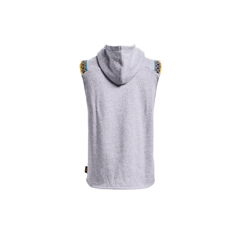 Under Armour Карри Флисовая повседневная тренировочная спортивная беговая толстовка без рукавов для мужчин серая 1366637-011
