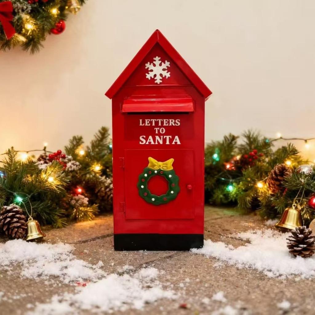 Рождественский кованый железный рождественский почтовый ящик, рождественская мебель и садовые украшения