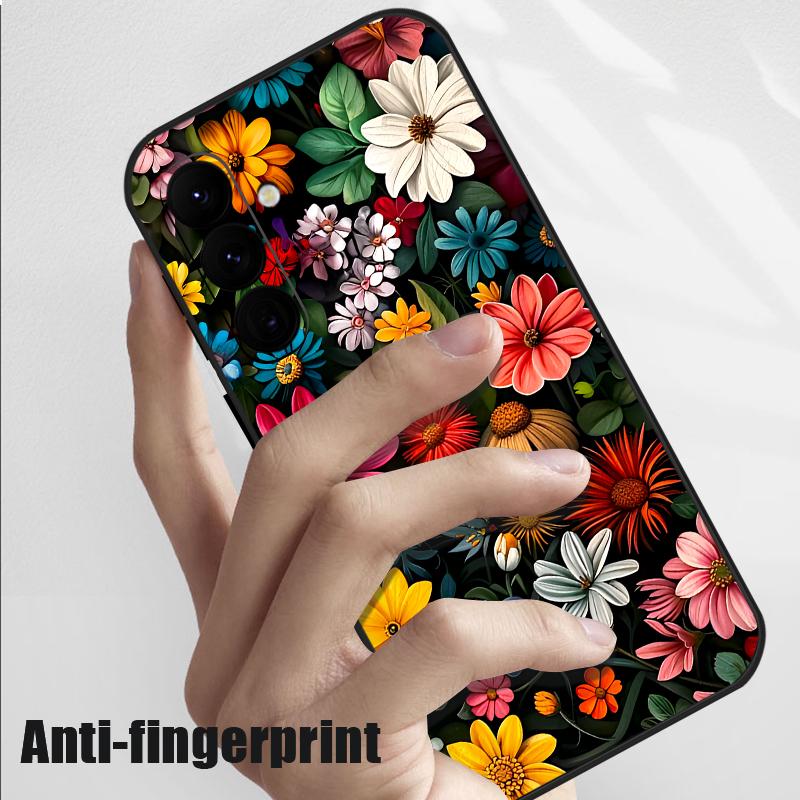 Чехол с узором из разноцветных цветов для Samsung Galaxy S26 S25 Ultra S24 S23 S22 Plus S21 FE A15 A16 A17 A35 A36 A54 A55 A56 5G Мягкий чехол