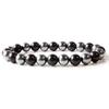Терагерцовая руда хокутолит черный браслет 8 мм Дальний инфракрасный энергетический камень внутренняя окружность [ЗОЛОТОЙ КАМЕНЬ] приблизительно. 16.5см
