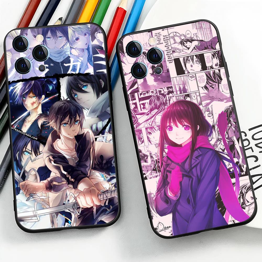 Noragami Для iPhone 17 air 16 15 14 13 12 11 Pro Черный Мягкий Чехол для Телефона