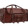Кожаная спортивная сумка с большим клапаном Duffel Travel Gym Sports Overnight Weekender Кожаная сумка для мужчин и женщин
