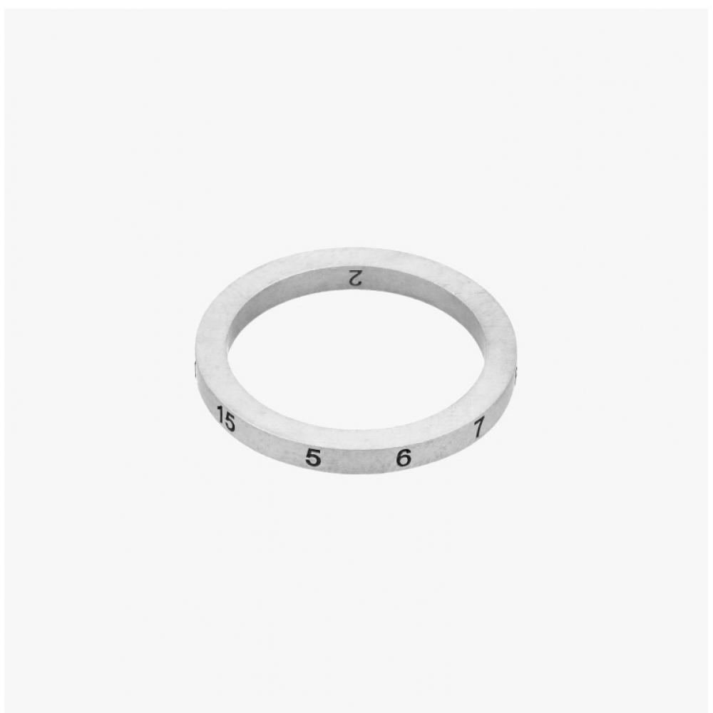 Maison Margiela Гравировка NumbeRing Логотип 2 мм Серебряное кольцо Si8uq0002 Sv0129