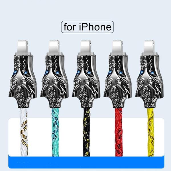 USB-кабель для быстрой зарядки, светодиодный цветной светильник, кран, кабель для зарядки телефона для IPhone / кабель Micro USB / Type-C для IPhone и других смартфонов Android