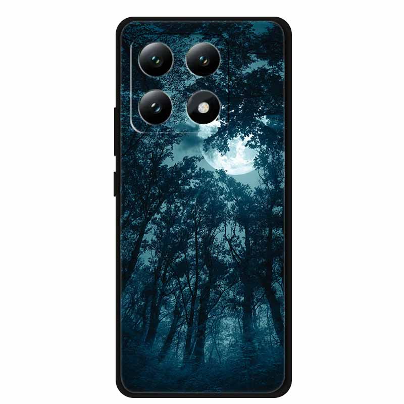 For Xiaomi 15T 5G Black Protection Scenery Printed Soft Silicone Bumper for Xiaomi 15T Pro 5G Cloud Planet Painted Bumper Coque