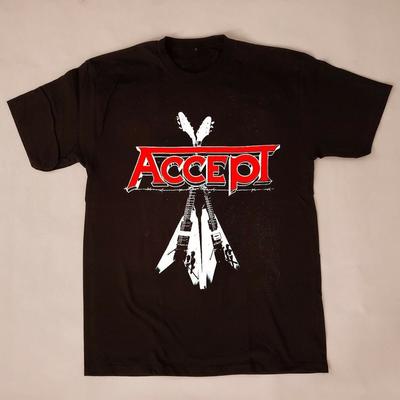Редкая футболка Accept Band Guitars Унисекс s-5XL BO982 Унисекс Футболка