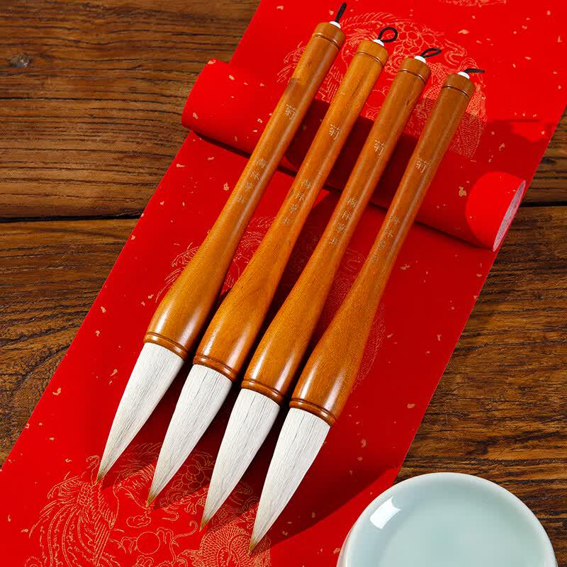Кисть для каллиграфии Meilin из шерсти волка и козы, двойная кисть (Dou Bi)