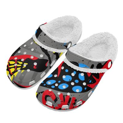 1 пара теплых плюшевых белых сабо унисекс из ЭВА, шлепанцы, легкие, удобные, с противоскользящей подошвой, мягкая внутренняя отделка для холодной погоды, для повседневной носки