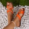 Мода 2025 Сандалии Женские Летние Новая Версия Вьетнамки с Перемычкой для Пальца Уличные Модные Плоские Повседневные Нескользящие Сандалии Женские Пляжные