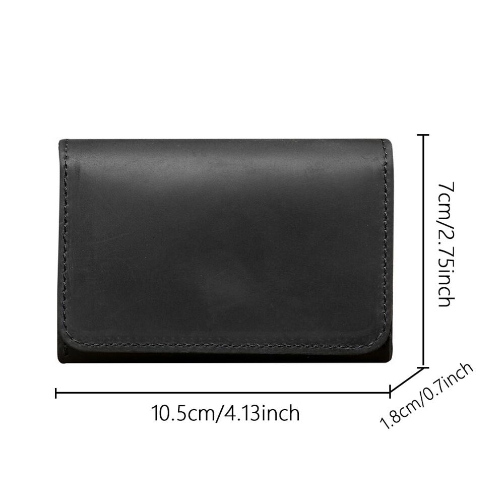 Винтажная повседневная кожаная сумка для кредитных карт с большой вместимостью и пряжкой, держатель для карт для мужских и женских банковских карт