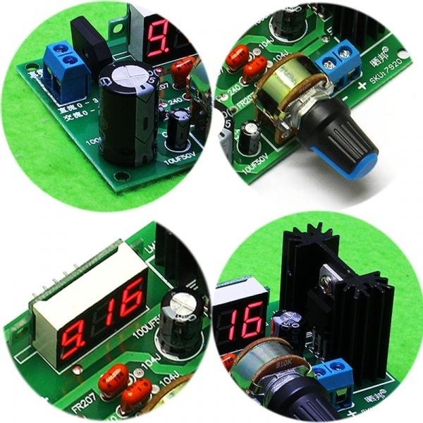 LM317 DC 1.25~28V Adjustable Voltage Regulator Step Down Power Supply Module