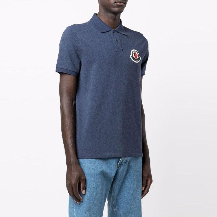 Moncler Logo Short Sleeve Solid Polo Shirt Men tops G20918A0001584556