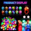 50-150 PCS Led Light Up Rings Grow in The Dark Party Supplies Diamond Ring for Birthday Bachelorette Weddings Goodie Bag Stuffer