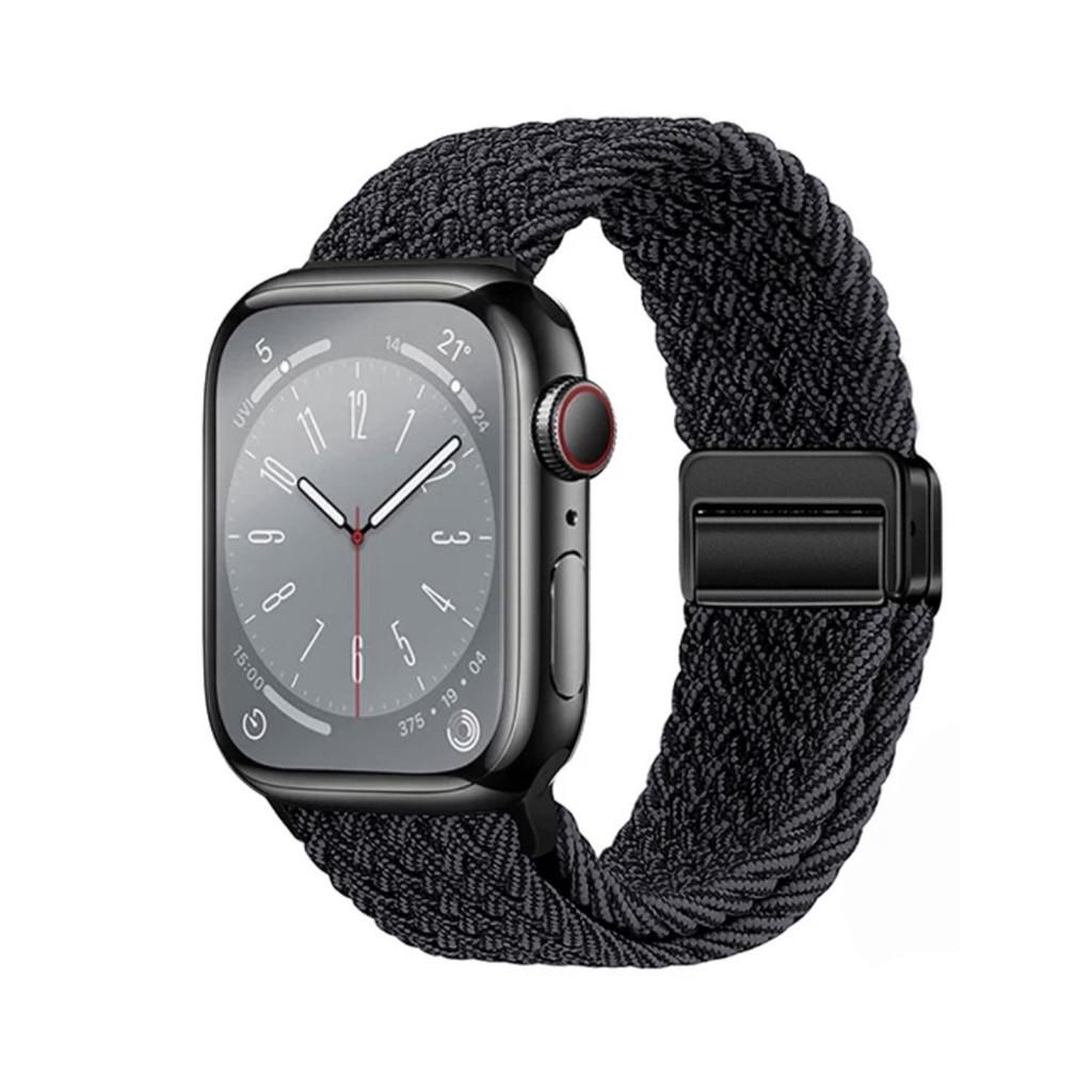 Плетеная нейлоновая ремешок-браслет Совместимый Для Apple Watch S10 46мм 44мм 40мм 45мм 49мм 41мм 38мм iWatch series se 10 7 3 5 6 8 9 Ultra