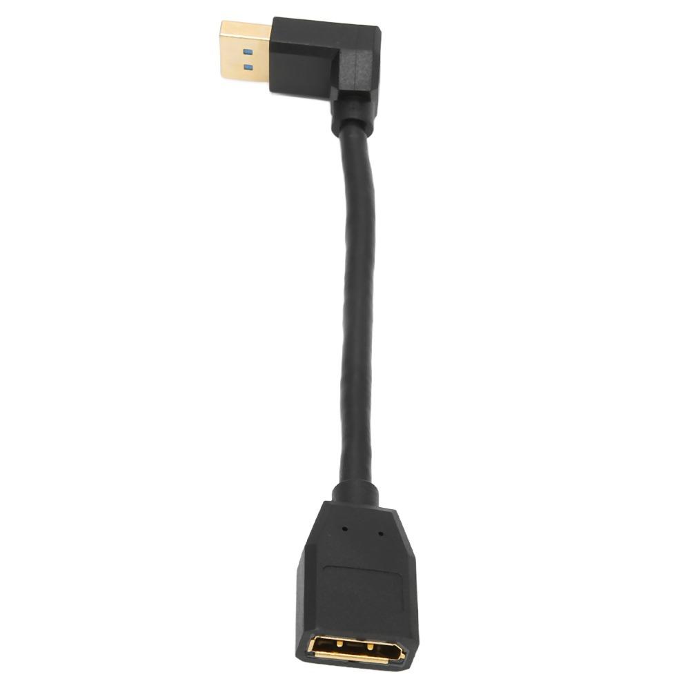 90 Degree Angle DP1.4 Cable 0.15meters Displayport Adapter Right Angle Displayport Gaming Setup