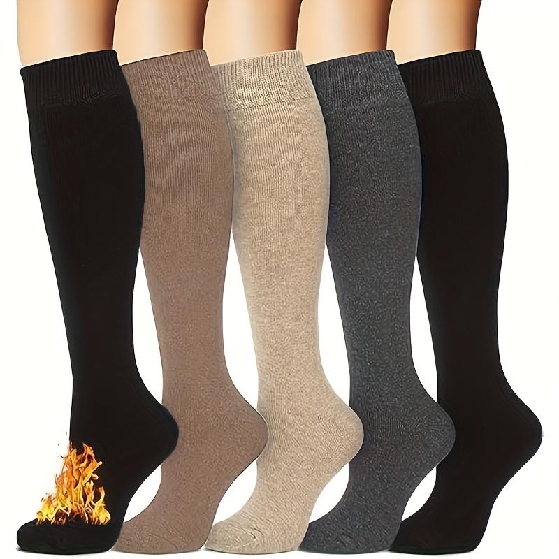 high quality5 Pairs of Autumn And Winter Women'S Thickened Stockings, Winter Terry Warm And Cold-Resistant Calf Socks, Anti-Slip And Odor-Proof, Soft