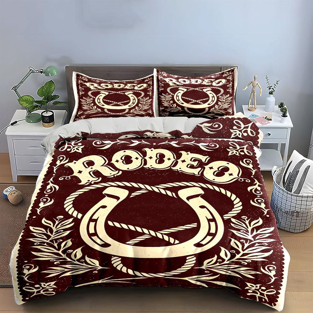 Horseshoe, rope, floral accents. Bedding sets Duvet cover sets Duvet covers Pillowcases(1 * Duvet Cover 2 * Pillowcases without duvet insert)