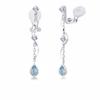 Blue Topaz Earrings for Wedding 925 Sterling Metal Painless November Her White Everyday Use FH.bird Women, Dangle, Earrings, Silver, Hypoallergenic,