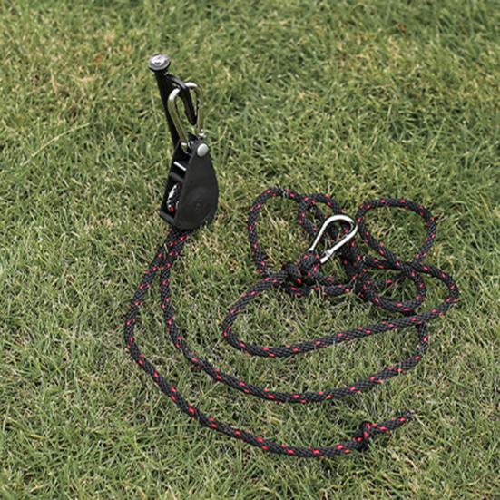 Нейлоновый подвес с трещоткой Легкий Быстросъемный Прочная конструкция с блоком Веревка для подъема палатки