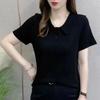 2023 Women's Summer Loose Short Sleeve Polo Shirt - Slimming and Stylish Lapel Tee