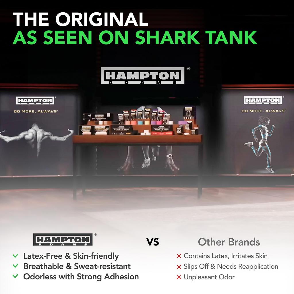 Hampton Adams Pro Finger Tape for Ultimate Protection Fast Extreme Climbing Tape with Super Strong Adhesive for BJJ (8-Pack) BJJ, Bouldering,