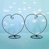 1 Set Display Stand Hollow Detachable Heart-shaped Desktop Decorative Ornament Iron Stand Home Decoration