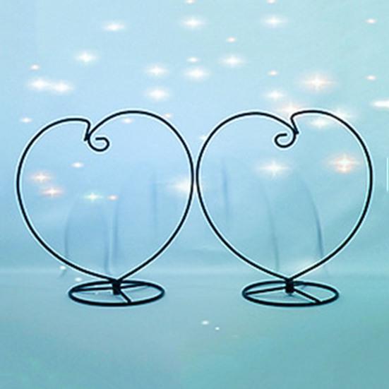 1 Set Display Stand Hollow Detachable Heart-shaped Desktop Decorative Ornament Iron Stand Home Decoration