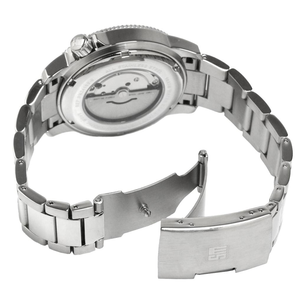 Salvatore Marra Часы Salvatore Marra Automatic с функцией ручного завода, ремешок из нержавеющей стали, задняя крышка, скелетонированный японский механизм, водонепроницаемость 10 АТМ