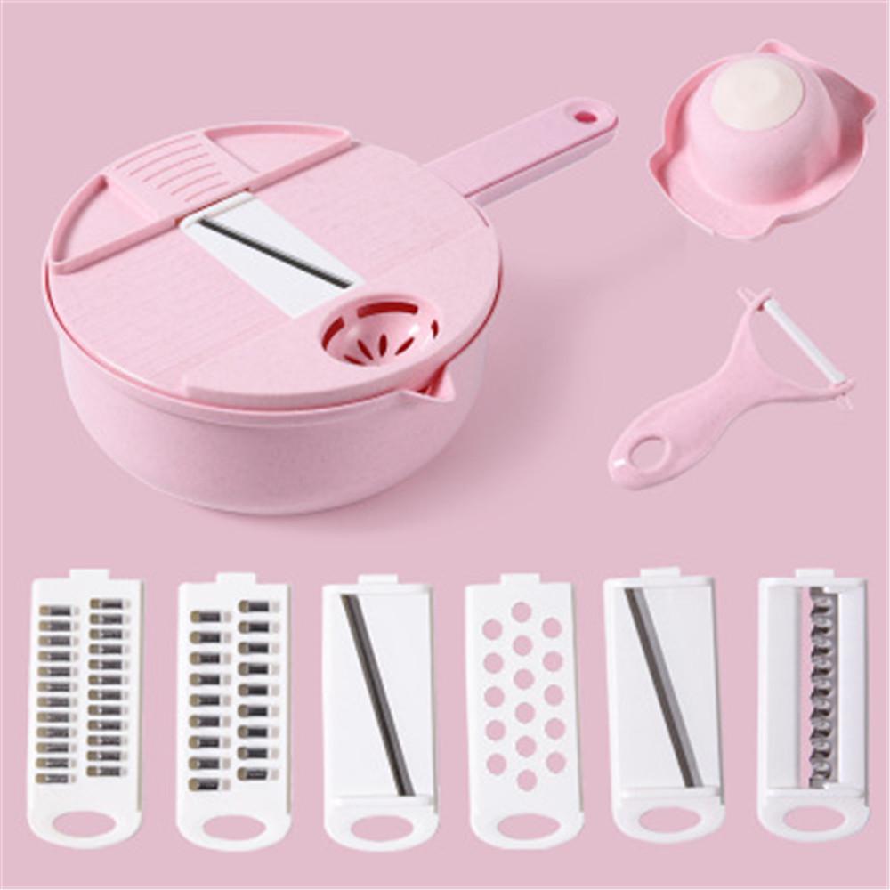 8in1 Mandoline Slicer Vegetable Slicer Potato Peeler Carrot Grater with Strainer Vegetable Cutter