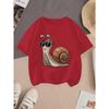 European sizes Snails Cotton girls T-shirt