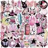 50 Popular Pink Witch Graffiti Stickers Guitar Notebook Suitcase DIY Waterproof Stickers