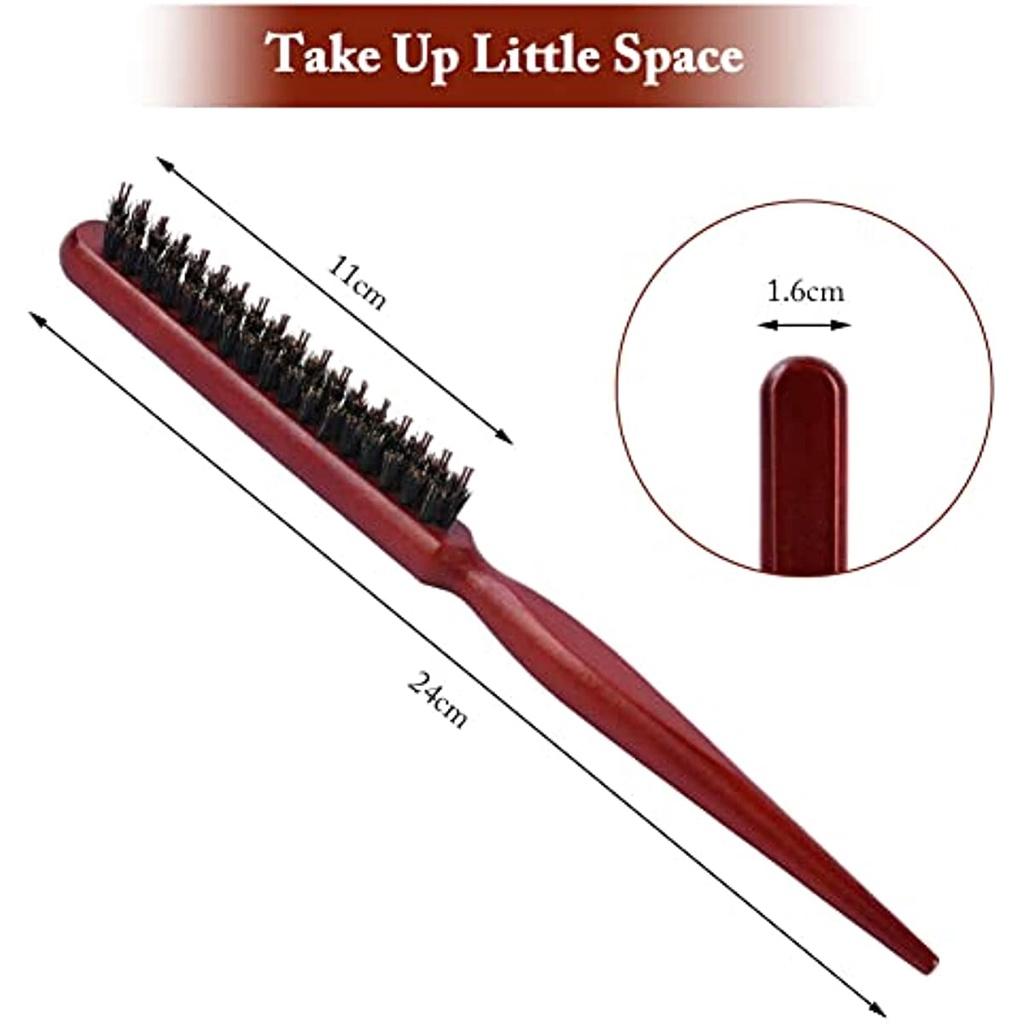 Anti Iron Comb, Wild Boar Bristle Curly Hair Brush, Natural Wood Hair Brush, Professional Salon Hairdressing Comb, Creating Fluffy Hair