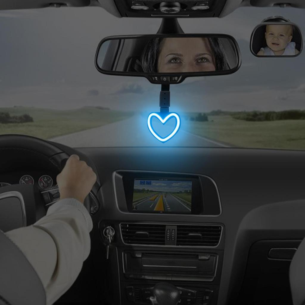 Светодиодная подсветка салона автомобиля в форме сердца Светодиодная автомобильная декорация Ручки для автомобиля в форме сердца для внедорожника, автодома, седана, грузовика Авто